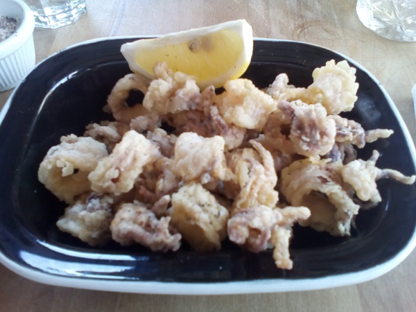 Delicious fried calamari