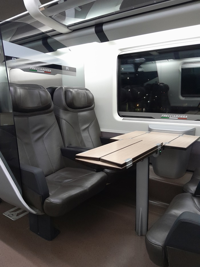 Italian Frecciarossa train - comfortable business class seats