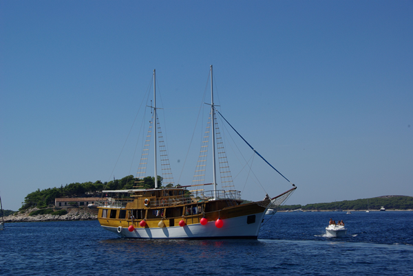 Wooden sailing boat in Croatia