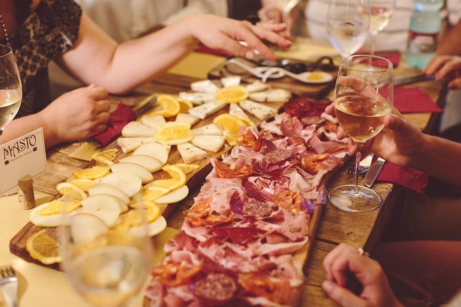 The rich platters of cheeses and cured meats are on the menu on this food tour in Rome!